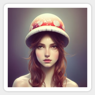 Mushroom Girl Sticker